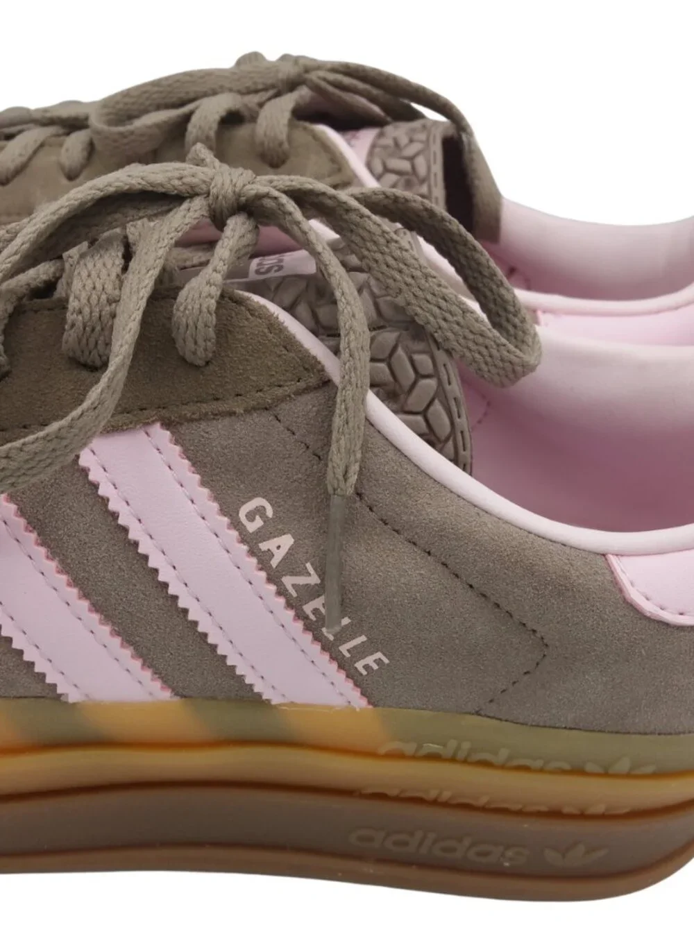 adidas Gazelle Bold Platform Sneakers Trace Brown Clear Pink Women's 8.5 - NWOB